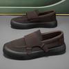Trend Designer Men's Suede Leather Loafter Platform Leisure Monk Strap Shoes Male Walking Dress Wedding Footwear Zapatos Hombre