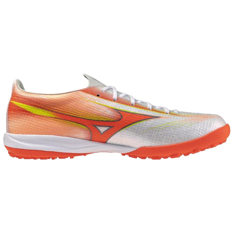 Mizuno Alpha 3 Elite AS 2E Weit Bequeme Passform Rückstoß Fußballschuhe Unisex Sneaker Weiß Orange P1GD266254