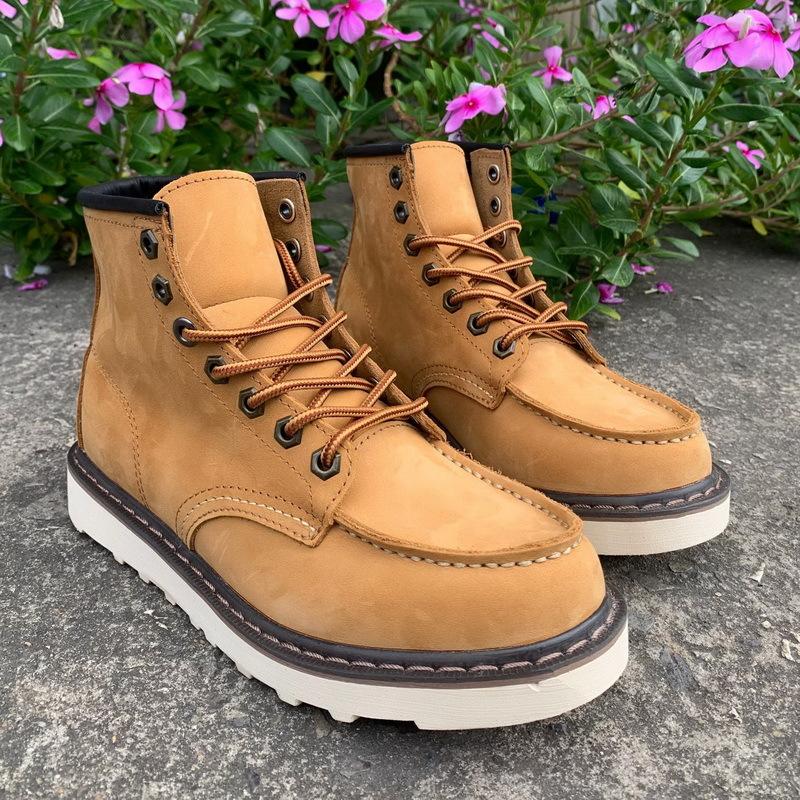 Kožené ležérní dámské boty Top hovězí kůže Nástrojové boty Venkovní lokomotivní boty Vodotěsné krátké boty Pánské boty Martensky