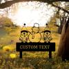Personalized Santa Claus Metal Yard Sign, Garden Stake Outdoor Decor for Courtyard