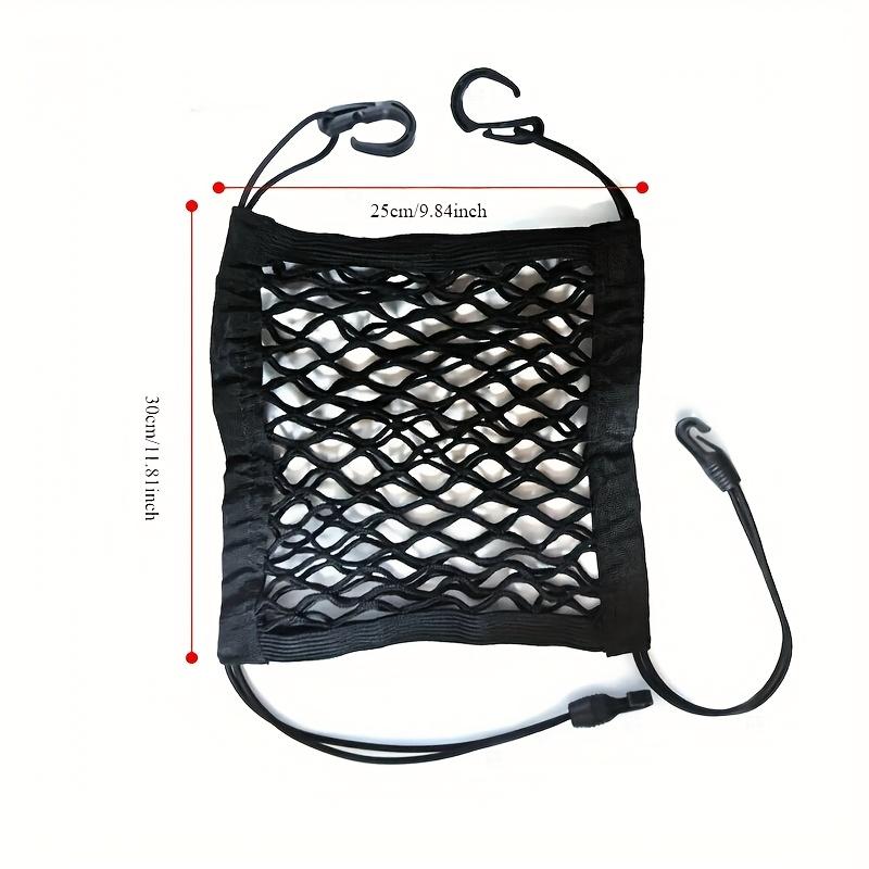 1pc Black Elastic Car for Seat Back Storage Bag, Mesh Net Organizer, Trunk and for Seat Tidy Cargo Holder, Vehicle Interior Accessories