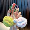 Creative Plush Tennis Ball Keychain - Cartoon Doll Backpack Ornament, Sporty Women's Fur Bag Pendant