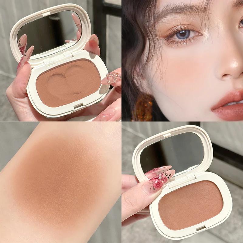 Monochroom Modder Blusher Contour Mat Natuurlijke Wangkleur Paarse Taro Lage Verzadiging Waterdicht Zachte Contouring Crème Cosmetica