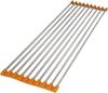 Sugiyama Metal Dish Drainer, Over-the-Sink Dish Drainer, Rotating Type, Made In Japan, Stainless Steel, 16 X 57 Cm, Orange, KS-2763