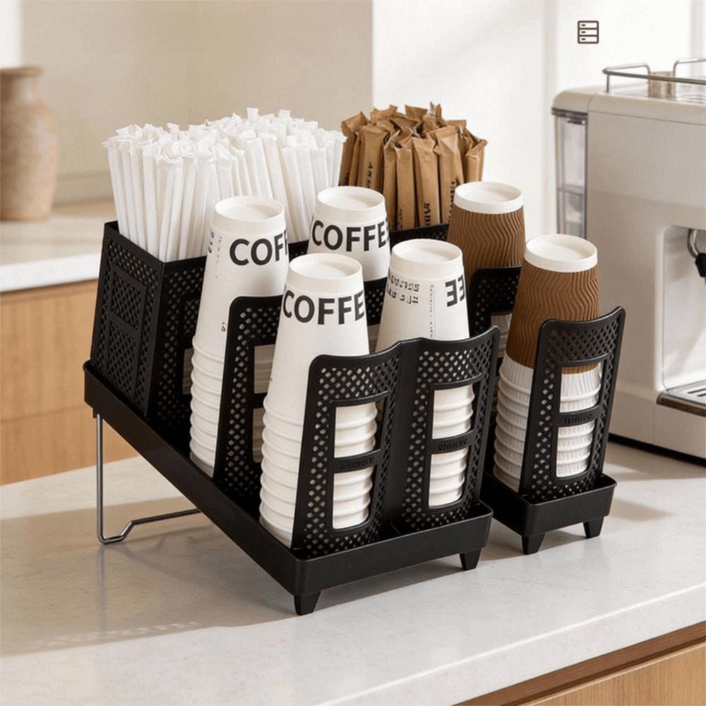 Single/Double Row Disposable Cup Holder Detachable Design Water Cup Organizer Home Use