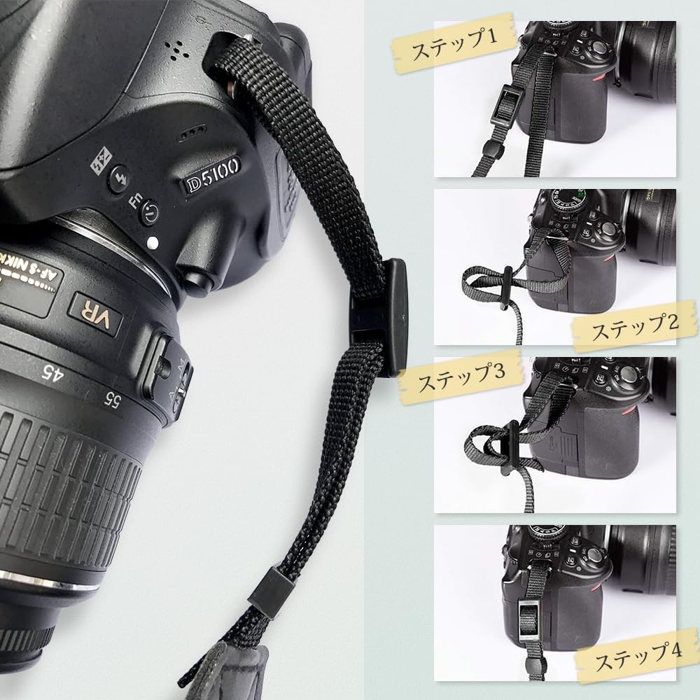 Camera Shoulder Neck Strap with Connection Adjustable for Compact Digital [DFsucces] Adapter, Length, Non-Slip Series, SLRs, High-End Cameras,