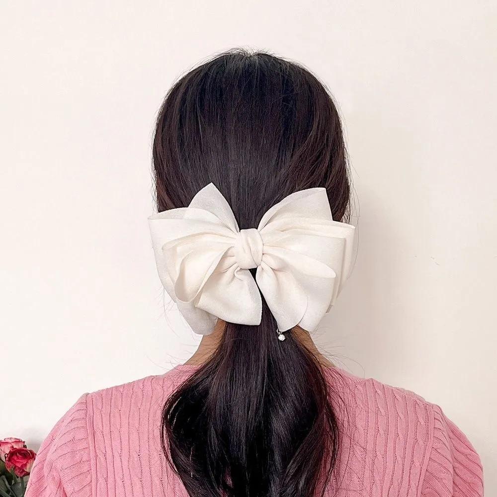 Updo Hairpin Long Hair Hairpin Angel Scrunchie Layered Cubic Automatic Hairpin Ivory