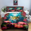 Leopard Floral Jungle Bedding Duvet Cover Sets Duvet Covers Pillowcases Gifts (1 * Duvet Cover 2 * Pillowcases, Without Duvet Insert)