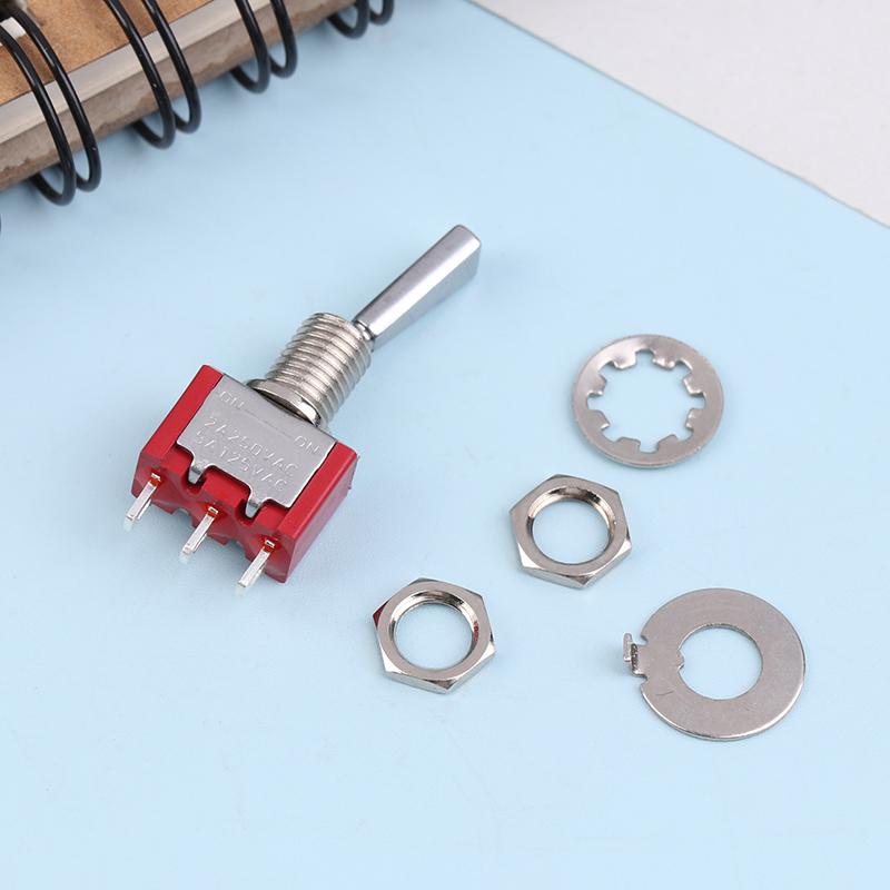 Toggle Switch 3Pin 3/2 Position Self-locking/Self-resetting ON OFF ON DPDT SPST DPST 5A 125VAC 2A 250VAC Latching Flat Handle