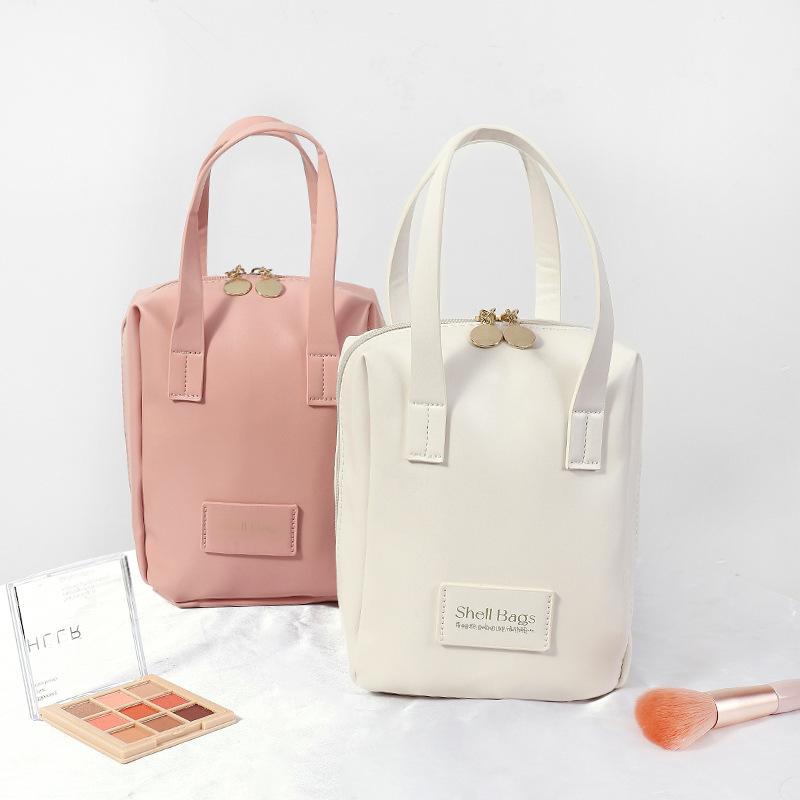 2023 Waterproof Leather Cosmetic Bag for Skin Care with Large Capacity