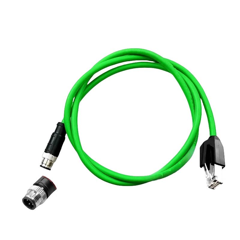 High-Flex M12 to RJ45 Industrial Ethernet Cable