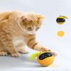 Electric Self Rotating Cat Toy with Laser Red Dot Interactive Automatic Smart Jumping Ball Orange