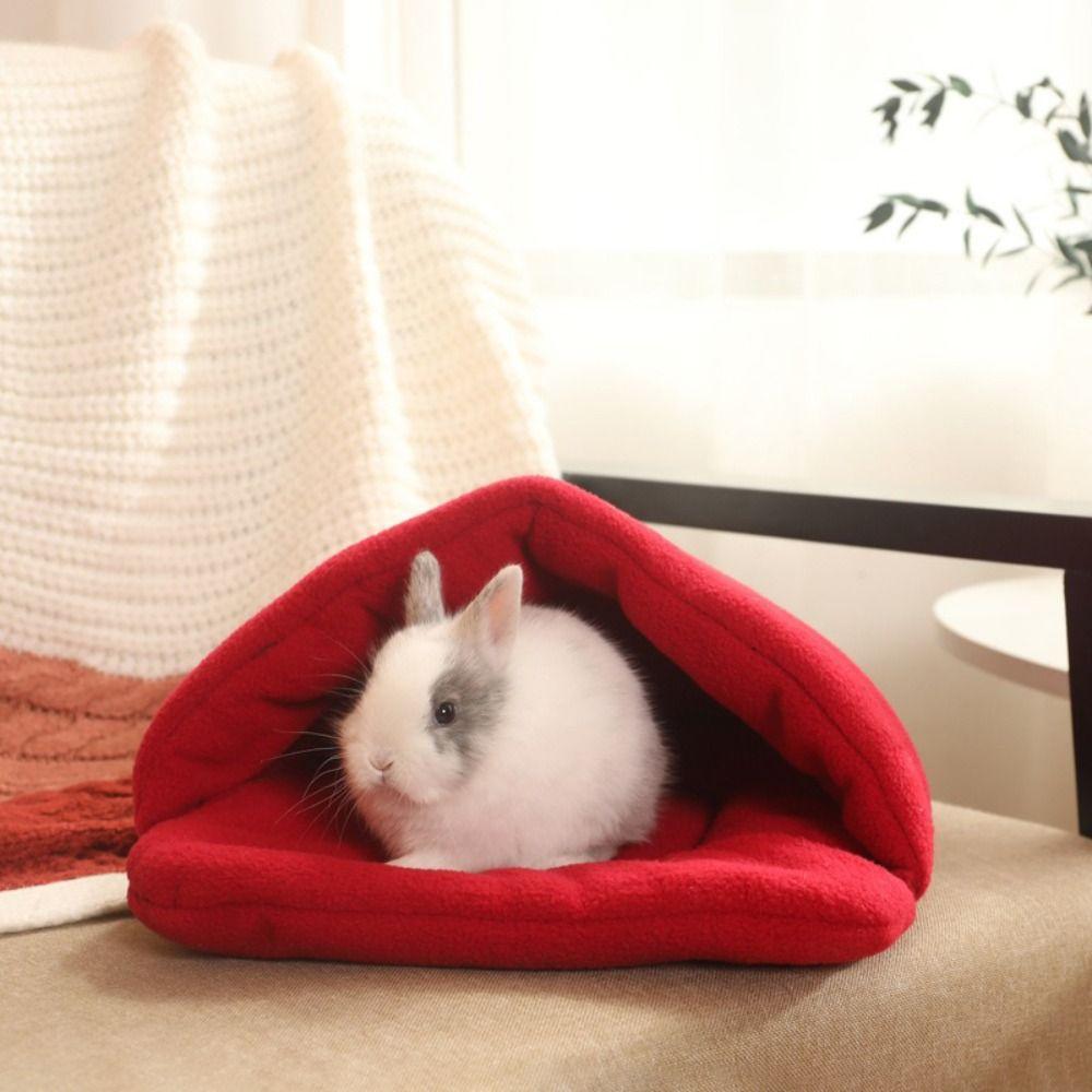 Fleece Pet Bed Sweat-absorbent Pet House Pet Assessories Sleeping Bag  Rabbit