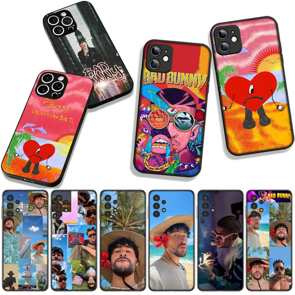 Bad Bunny Phone Cover Case for Apple iPhone 16 15 14 Plus 13 12 Mini 17 Pro Max + ProMax 16E Air 16+ Casing