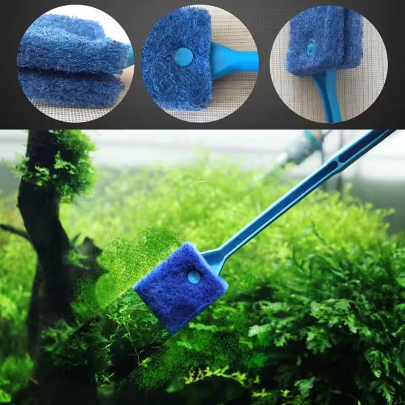 1PC color random shipping fish tank cleaning brush long handle fish tank cleaning glass cleaning equipment fish tank brush