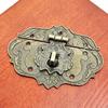 Vintage Bronse Hasp Metall Treveske Hasp Utsøkt Smykkeskrin