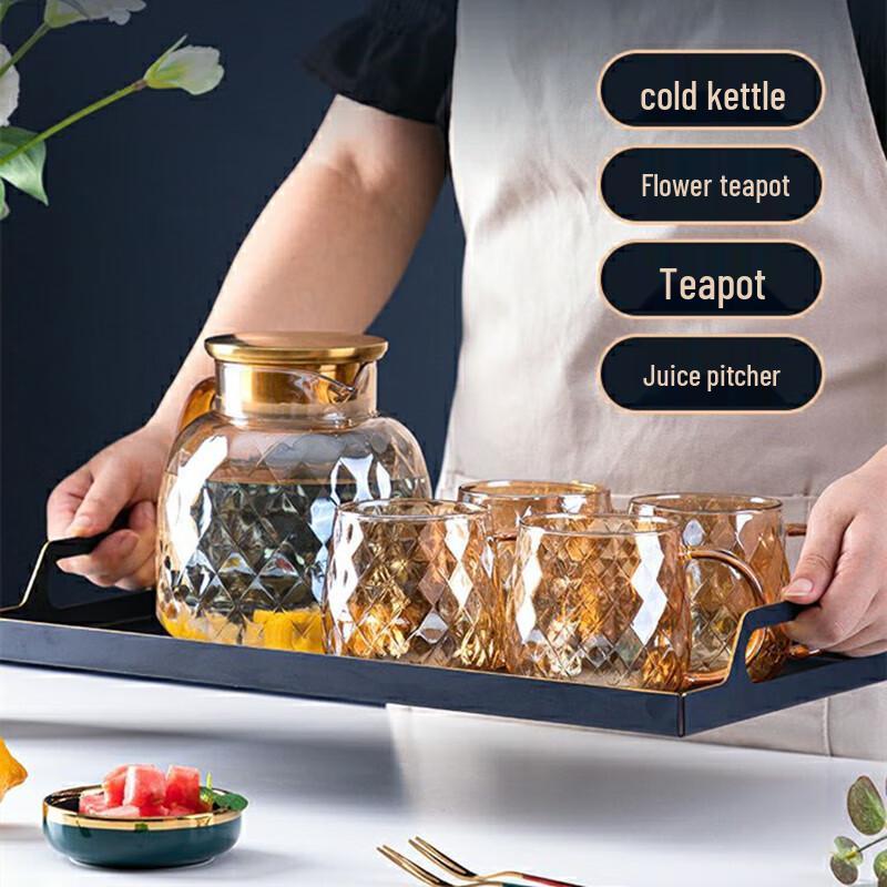 Shangqi 1.8L Blue Spirit High-Temperature Glass Water Pitcher