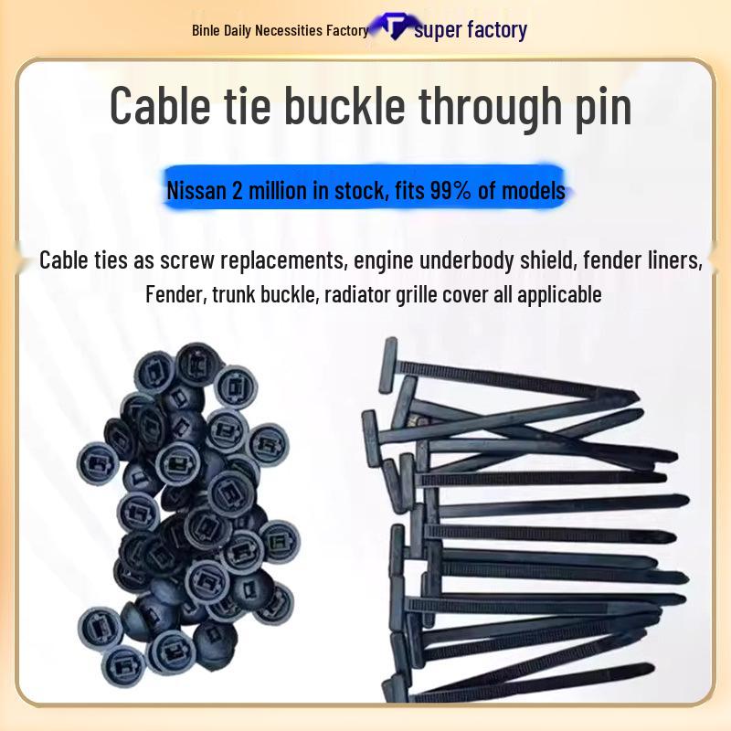 Přezkové zatlačovací stahovací pásky na kabely pro náhradu do kufru auta a blatníku