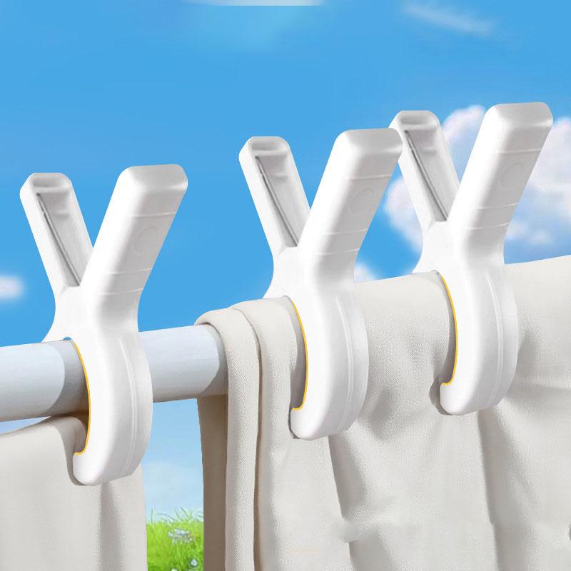 5 Pcs/set Large Heavy Duty Plastic Laundry Clips for Windproof Bedding Drying, Non-Slip Hangers for Clothes and Mosquito Nets