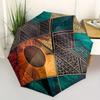 1pc Abstract Patterns Automatic Open/close Folding Compact Umbrella, 8 Rib Sturdy Canopy, Lightweight Portable, Everyday Use, Gift,,129
