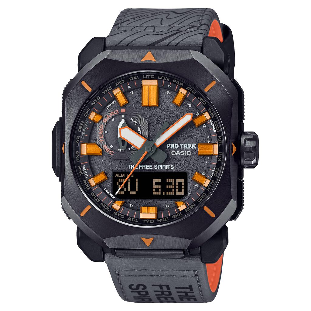 Casio Reloj Unisex PRW-6900TFS-1PRB Colaboración Freedom Spirits 6900 Embalaje Especial Movimiento Solar Correa de Cuero
