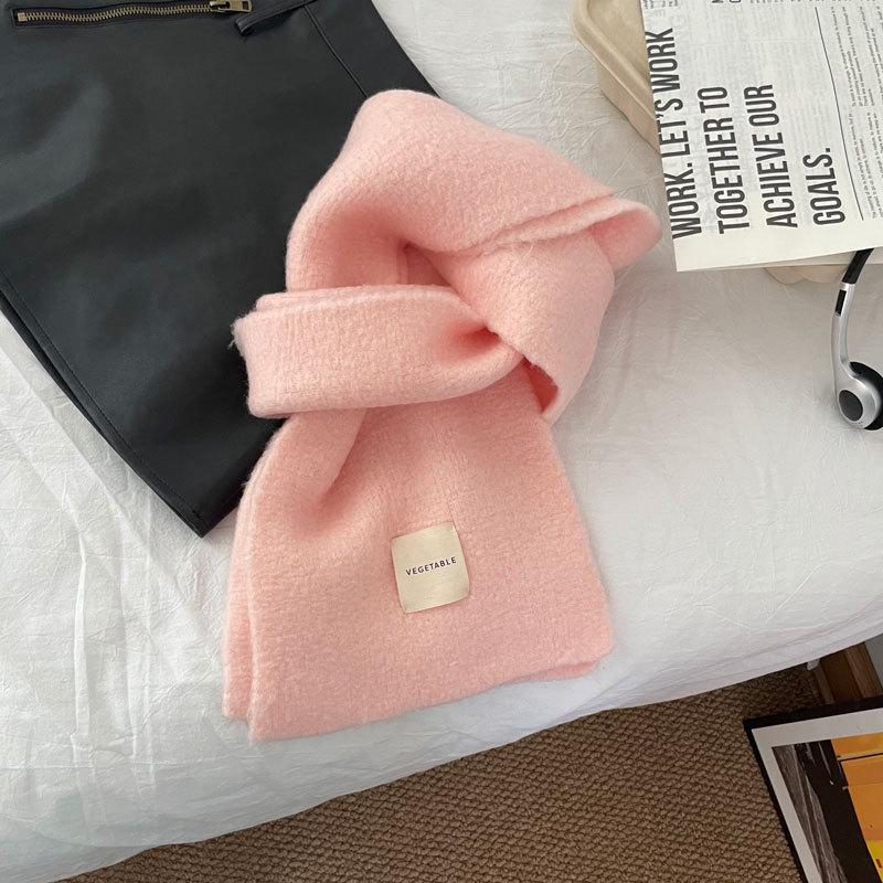 

Korean Style Faux Cashmere Snood: Unisex Versatile Solid Color Scarf Shawl for Autumn and Winter