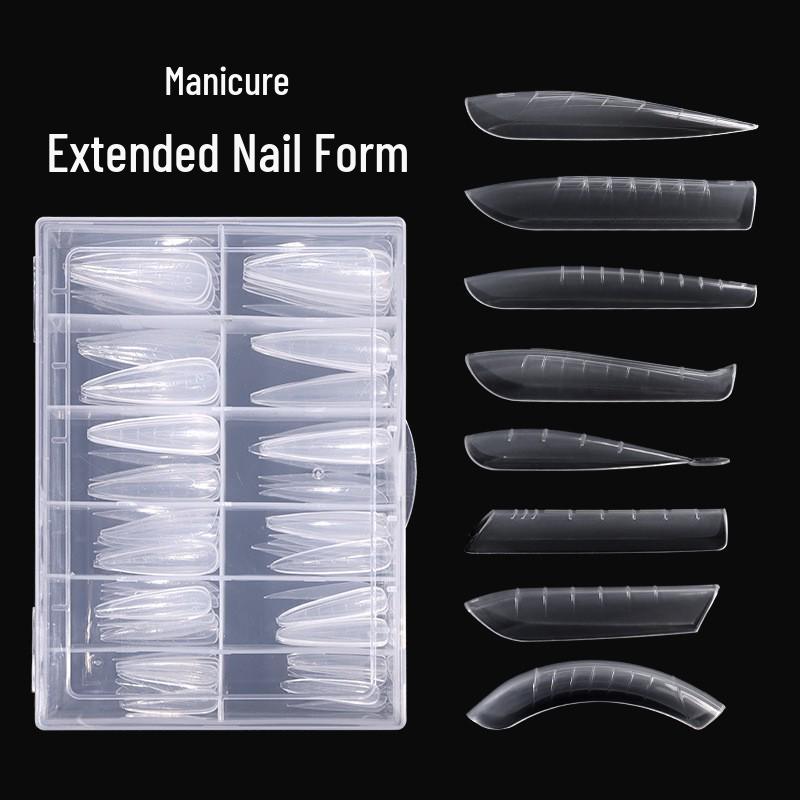 

Transparent Quick-Cure Gel Nail Forms Set – Salon Tool Kit for Extending Nails