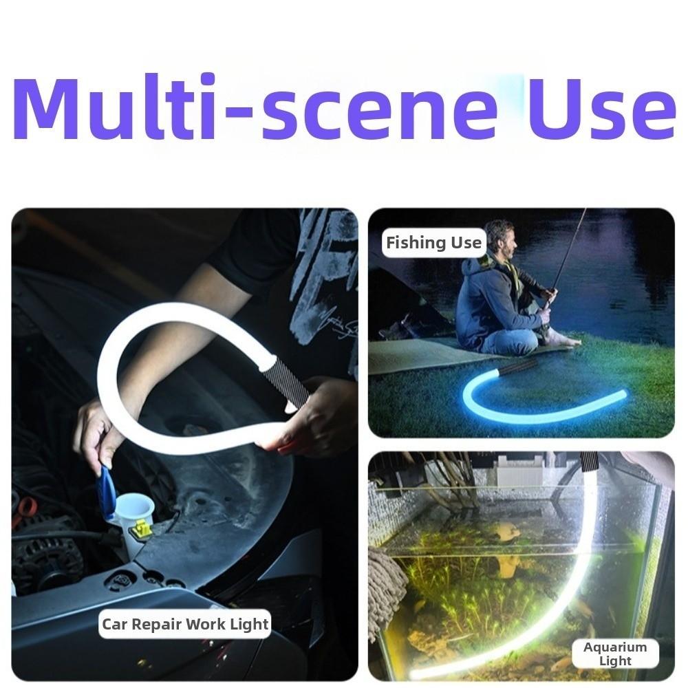 3 Modes LED Flashlight Stick Rechargeable Bendable LED Light Flexible Flashlight Stick  Home