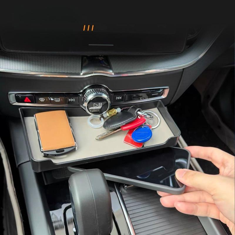 Under-Screen Hidden Storage Box For Volvo Xc60 S60 V60 - Behind The Screen Organizer Center Console Storage Box Lhd