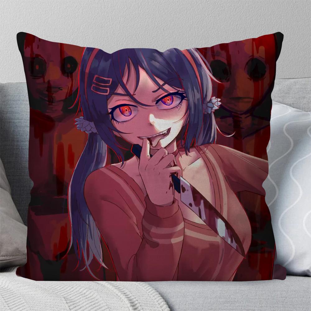 Anime Sleeping Mita Pillow Case Square Pillow Bedroom Sofa Leisure Comfort Cushion Car Living Room Home Decoration 40X40