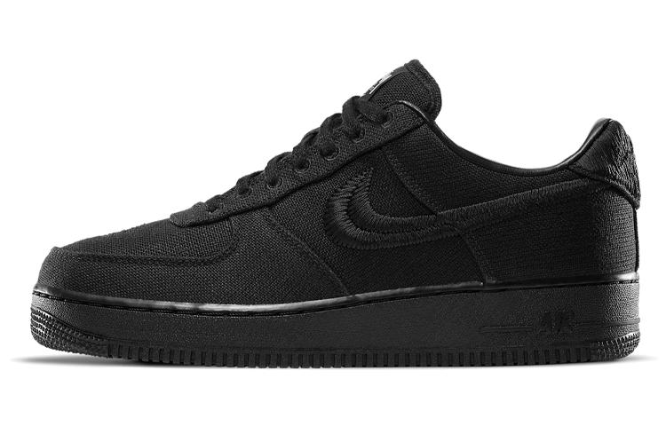 Nike X Stussy Air Force 1 Low Triple Black CZ9084-001 36