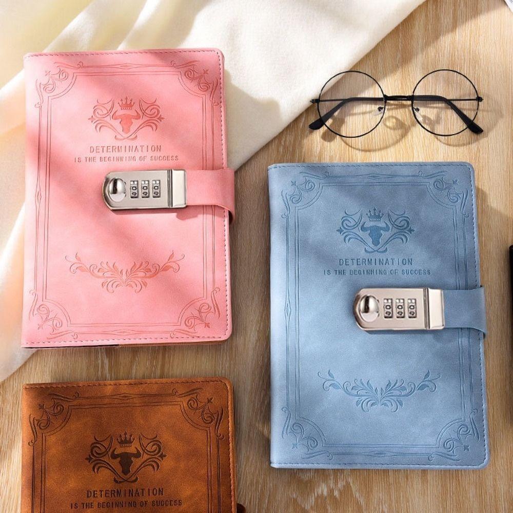 PU Lockable Journal Dazzling Premium Quality Notepad Creative PU Leather Notebook  Writing