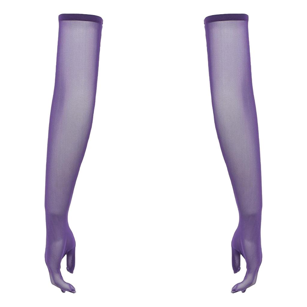 Guantes de Malla Unisex por Encima del Codo Antideslizantes de Dedo Completo para Ópera Cosplay