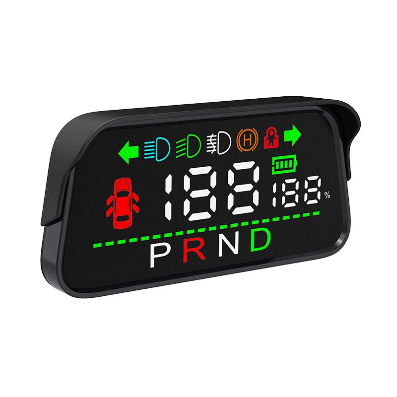 Linkstyle Head Up Display do auta, MPH, GPS tachometr s alarmem překročení rychlosti a přizpůsobitelným LED ambientním osvětlením HUD displej pro všechna auta