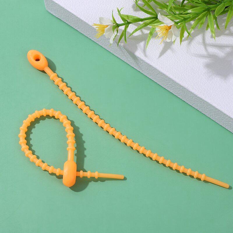 Colorful Self-Locking Silicone Cable Tie Keychain & Ornament Set
