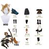 Gorou Cosplay Costume Wig Game   Blue Fox Boy Gorou Cosplay Clothes Tail Pants Wigs Halloween Costumes for Men