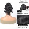 Synthetic Short Curly Hair Claw Clip On Ponytail Hair Extension Natural Looking Curly Short Pony Tail Hairpiece For Women Girls Daily Party