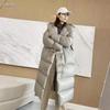 Jiangnan Autumn-Winter Korean Style Witch Hat Long Coat - 90% White Duck Down Women's Fashion Trend