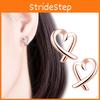 Copper Material Heart-shaped Earrings Minimalistic Design Wholesale Ear Accessories