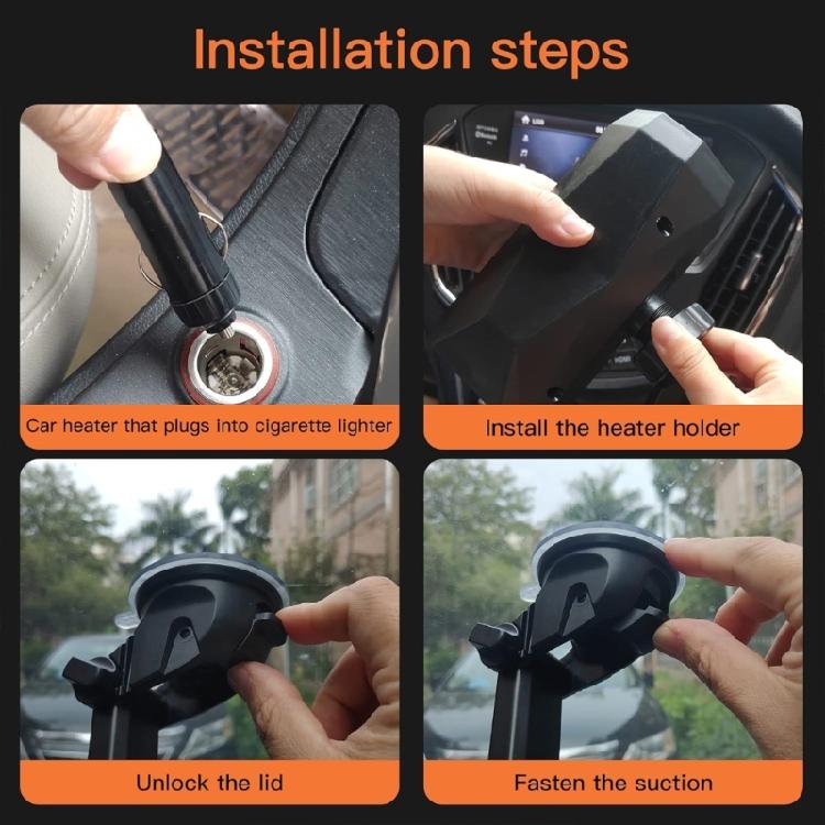 12V Car Heater Comfortable Cabin Temperature Maintenance Tool for Warmth&Visibility, Defroster Rotatable Heating Device