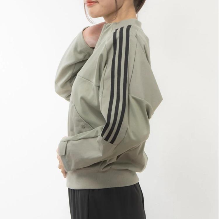 Adidas Tiro Material Mix Track Jacket With Stand-Up Collar And Long Sleeves Women Jacket Pebble-Grey IS4578