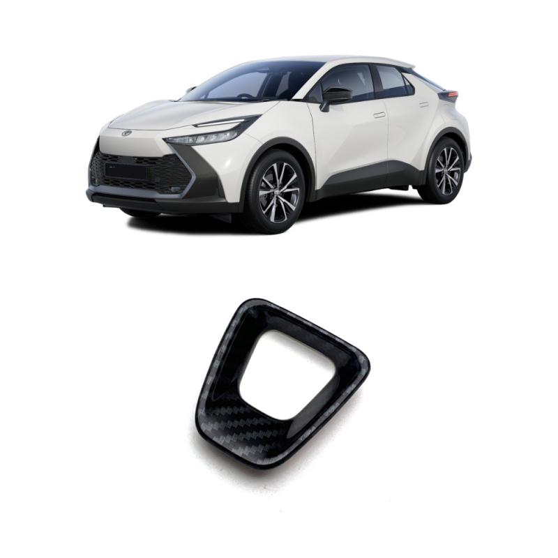 For Toyota CHR C-HR 2024 2025 ABS Carbon Fiber Car Steering Wheel U Decoration Cover Sticker interior  Accessories
