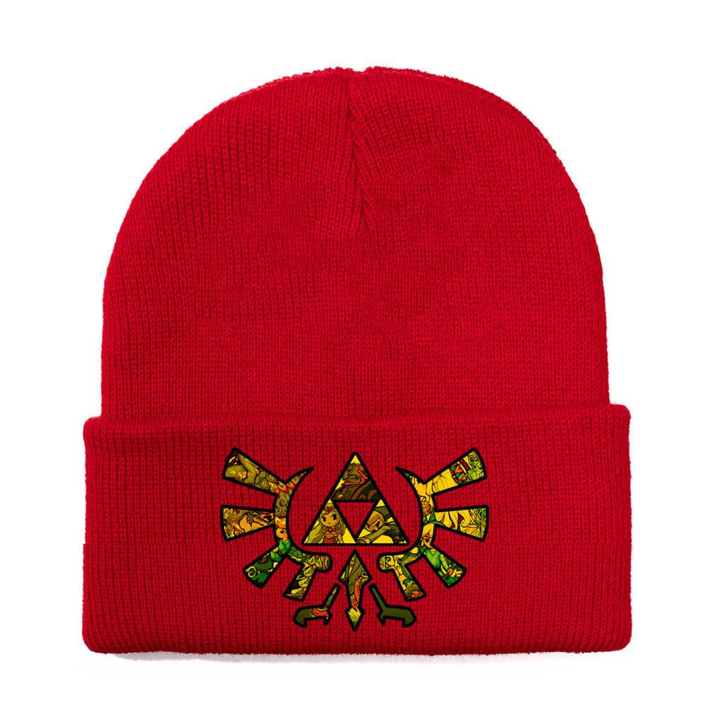Of Legend Zelda Printed Knit Hat With Ear Protection For Game Enthusiasts