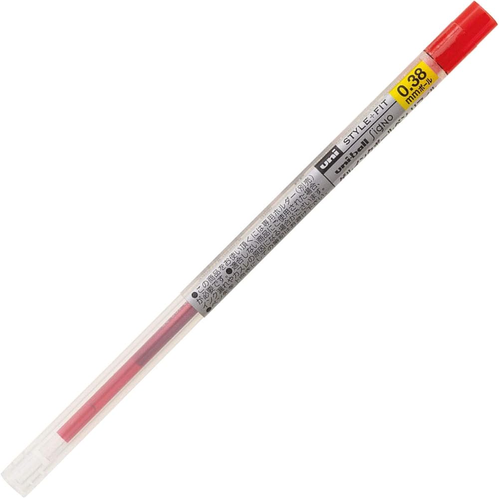 Mitsubishi Pencil Ballpoint Pen Refill Style Fit 0.38 Red UMR10938.15