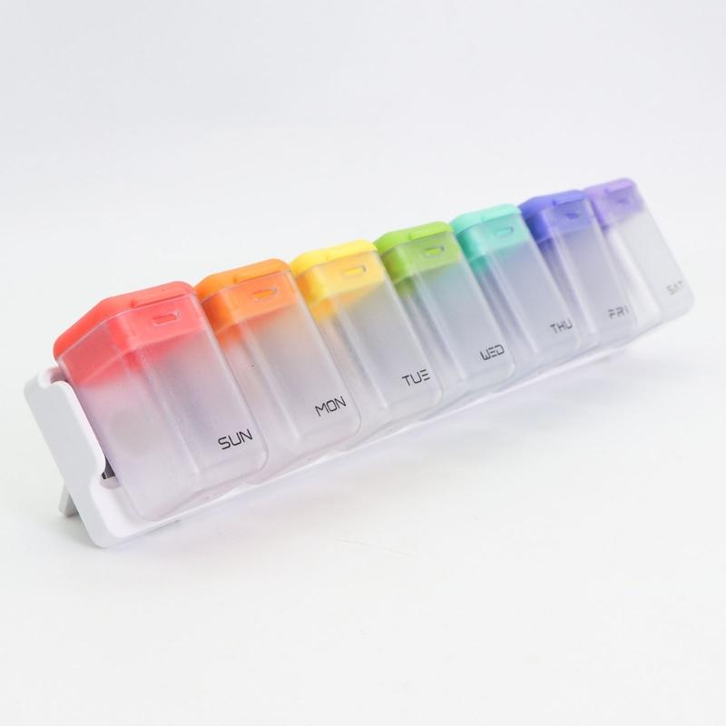 Transparent Refrigerator Mounted Pills Case With Silicone Lid Travel Friendly Medicine Container Tablets Organiser