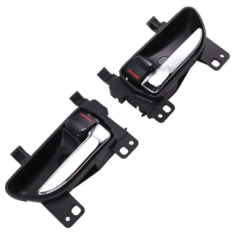 1Pair Interior Door Handle Chrome For For Subaru Impreza Forester 2007-2009 61051-FG031-VH 61051FG030JG 61051-FJ020-VH BlackSilver Plated