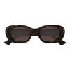 GUCCI Oval-Frame Sunglasses Unisex Tortoiseshell