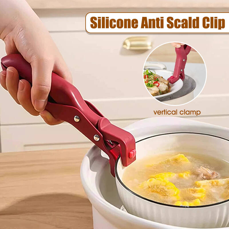 Anti-scald Clip Silicone Kitchen Anti Scald Plate Bowl Dish Pot Holder Anti-hot Clip Lifter Kitchen Accessories Gadget