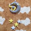 Moon Swan DIY Baby Rattles Mom Handmade Toy Rotating Crib Mobiles Holder Bed Wind-up Musical Box