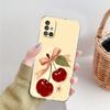 Phone Case For Samsung A15 A13 A35 A55 A51 A71 A41 A31 A21S A03S A05 A17 A23 A25 A33 A53 A73 5G A07 4G Clear Cover Red Cherry
